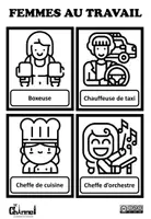 Vista previa - Juegos / Gamificación - FEMMES AU TRAVAIL - Cartec avec images et définitions B&N - página 3