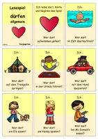 Vorschau - Spiele - DaZ/ DaF Lesespiel_Konjugation_Ich darf wer darf_Kinder_Modalverben - Deckblatt