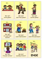 Vorschau - Spiele - DaZ/ DaF Lesespiel_Konjugation_Ich darf wer darf_Kinder_Modalverben - Seite 1