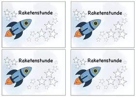 Vorschau - Mal- und Bastelvorlagen - Raketenstunde - Karten zum Forder- und Förderunterricht - Seite 2