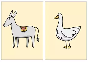 Vorschau - selbst erstellte Cliparts/Grafiken - Bild- und Wortkarten Bauernhoftiere - Seite 1