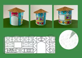 Vorschau - Arbeitsblätter - Materialpaket Trommelzauber Afrika Ndebele Muster Geometrie - Seite 1