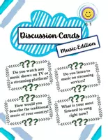 Vorschau - Aufgabenkarten - Speaking Question Cards - Music Edition - Deckblatt