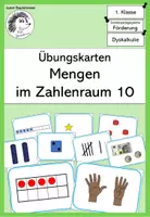 Vorschau - Fördermaterial/Inklusion - Übungskarten "Mengen im Zahlenraum 10" - Deckblatt