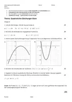 Vorschau - Test - LK 3 quadratische Gleichungen und Funktionen JGST 9 - Deckblatt