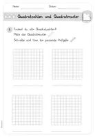 Vorschau - Arbeitsblätter - Quadratzahlen und Quadratmuster - Arbeitsblätter und Tafelmaterial - Seite 2