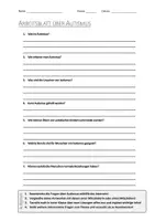 Vorschau - Arbeitsblätter - AB mit Fragen zum Thema "Autismus" + Lösungsblatt + Mindmap + Infografik - Deckblatt