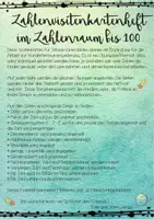 Vorschau - Arbeitsblätter - Visitenkartenheftchen für den Zahlenraum bis 100 - Zahl des Tages - Seite 1