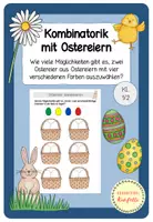 Vorschau - Arbeitsblätter - Materialpaket Kombinatorik Klasse 1/2 (Ostern, Kleidung, EM, Fußball, Trikots) - Seite 1