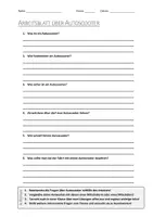 Vorschau - Arbeitsblätter - AB mit Fragen zum Thema "Autoscooter" + Lösungsblatt - Deckblatt