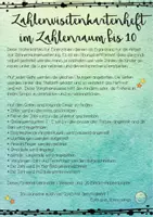 Vorschau - Arbeitsblätter - Visitenkartenheftchen im Zahlenraum bis 10 - Zahl des Tages - Seite 1