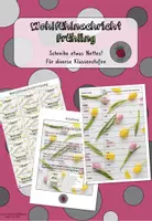 Vorschau - Arbeitsblätter - Wohlfühlnachricht Frühling - Schreibe etwas Nettes! - Deckblatt
