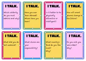 Vista previa - Hojas de trabajo - I TALK Speaking Cards | #Speaking - página 3