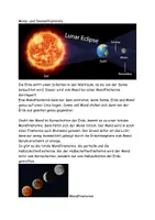 Vorschau - Arbeitsblätter - Mond- und Sonnenfinsternis Texte Grafiken Aufgaben Lösung - Seite 2