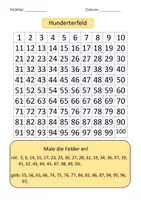 Vorschau - Unterrichtsreihen - Hundertertafel (Rechnen im Zahlenraum 100) - Seite 1