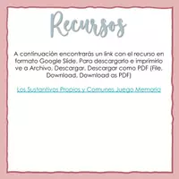Vista previa - Juegos / Gamificación - Los sustantivos comunes y propios Juego memoria - página 2