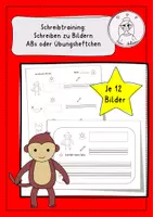Vorschau - Arbeitsblätter - Lautgetreue Wörter und Sätze zu Bildern schreiben Teil 1 - Deckblatt
