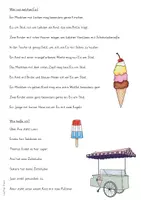 Vorschau - Arbeitsblätter - Kleines Lese- & Matherätsel: Eisessen - Seite 1