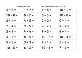 Vorschau - Spiele - Spiel: Paare finden (Umkehraufgaben bis 10) - Seite 2