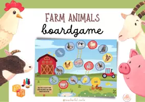 Vista previa - Juegos / Gamificación - Farm Animals BOARDGAME / Juego de mesa Animales de la Granja - página 1