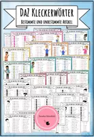 Vorschau - Arbeitsblätter - DaZ Kleckerwörter (bestimmte und unbestimmte Artikel --> der, die, das/ ein, eine) - Deckblatt