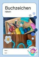 Vorschau - Arbeitsblätter - Buchzeichen häkeln - Gänseblümchen - Deckblatt