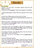 Vorschau - Arbeitsblätter - Ramadan Infotext + Karte ENGLISCH *editierbar - Seite 2
