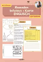 Vorschau - Arbeitsblätter - Ramadan Infotext + Karte ENGLISCH *editierbar - Deckblatt