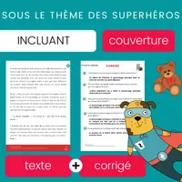 Aperçu - Feuilles d'exercices - Superhéros : Texte Narratif 3e cycle - Page 1