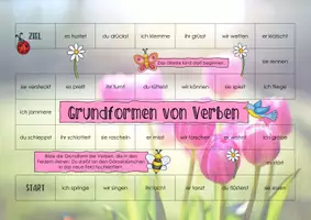 Vorschau - Spiele - Würfelspiel Verben - Grundform finden - Seite 1