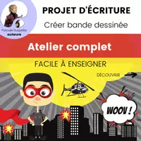 Aperçu - Préparation de séance / Séance complète - Atelier Écriture Bande Dessinée Superhéros Écrire Récit - Page de couverture