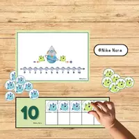 Vorschau - Stationenlernen - Ten-Frames und Zähler bis zu 100 - Aliens. - Deckblatt