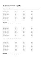 Aperçu - Feuilles d'exercices - Diviser des nombres négatifs - Choix multiple #15#N - Page de couverture