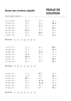 Aperçu - Feuilles d'exercices - Diviser des nombres négatifs - Choix multiple #15#N - Page 1