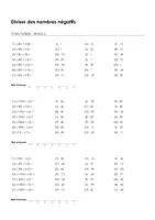 Aperçu - Feuilles d'exercices - Diviser des nombres négatifs - Choix multiple #15#N - Page 2
