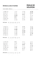 Aperçu - Feuilles d'exercices - Divisions (calcul mental) - Choix multiple #17#G - Page 3