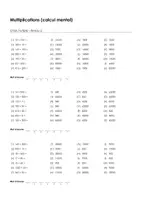 Aperçu - Feuilles d'exercices - Multiplications (calcul mental) - Choix multiple #23#G - Page 2