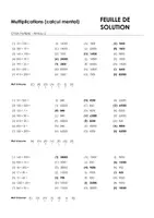 Aperçu - Feuilles d'exercices - Multiplications (calcul mental) - Choix multiple #23#G - Page 3