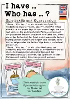 Vorschau - Arbeitsblätter - Paket Spiel "I have... who has ..." Englisch & Deutsch Thema "Essen / Food" FrauCuppaTea - Seite 2