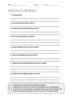 Vorschau - Arbeitsblätter - AB mit Fragen zum Thema "Beirut" + Lösungsblatt - Deckblatt