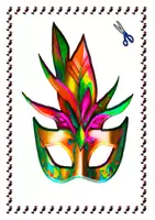 Vorschau - Mal- und Bastelvorlagen - Faschings Masken Basteln - Seite 1