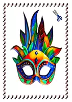 Vorschau - Mal- und Bastelvorlagen - Faschings Masken Basteln - Seite 3