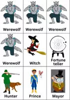 Vorschau - Bildkarten - Werwolf Spiel - English version - Deckblatt