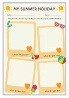 Vista previa - Hojas de trabajo - My Summer Holiday Worksheet | Simple Past - página 1