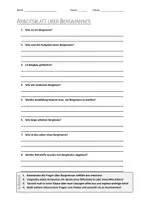 Vorschau - Arbeitsblätter - AB mit Fragen zum Thema "Bergmann" + Lösungsblatt - Deckblatt