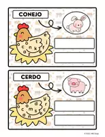 Vista previa - Juegos / Gamificación - Tarjetas de Lectoescritura - Vocabulario de la Granja - página 3