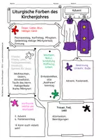 Vorschau - Arbeitsblätter - Liturgische Farben des Kirchenjahres (katholisch) im Sketchnotes-Stil - Seite 3