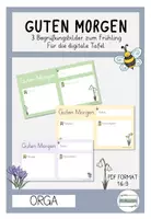Vorschau - Mal- und Bastelvorlagen - Begrüßungsbild digitale Tafel zum Frühling - Deckblatt