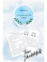Vorschau - Test - Lernzielkontrolle Lesen 2. Klasse Der Zirkus kommt - Deckblatt