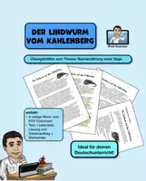 Vorschau - Arbeitsblätter - DEUTSCH: Sage - Lindwurm vom Kahlenberg - Deckblatt